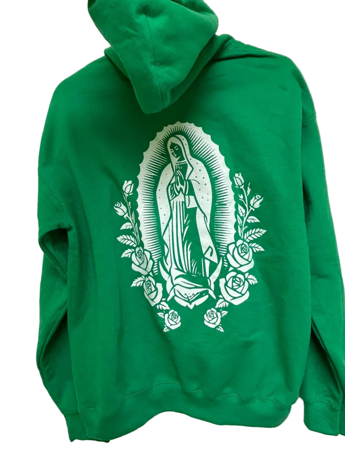 Mi Virgen Ranchera Green Hoodie