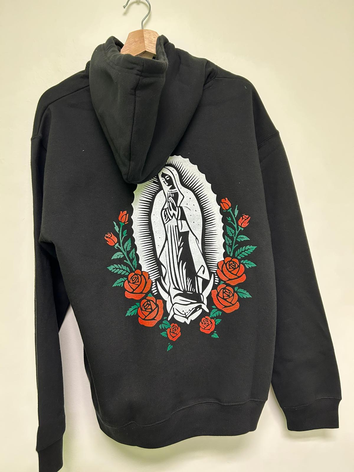 Mi Virgen Ranchera Black Hoodie