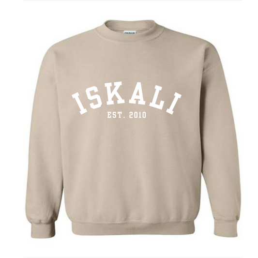 Limited-Edition "ISKALI" Embroidered Crewneck (Sand)