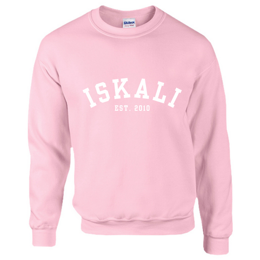 Limited-Edition "ISKALI" Embroidered Crewneck (Light pink)