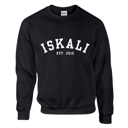 Limited-Edition "ISKALI" Embroidered Crewneck (Black)