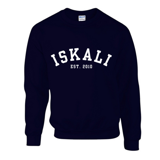 Limited-Edition "ISKALI" Embroidered Crewneck (Navy)