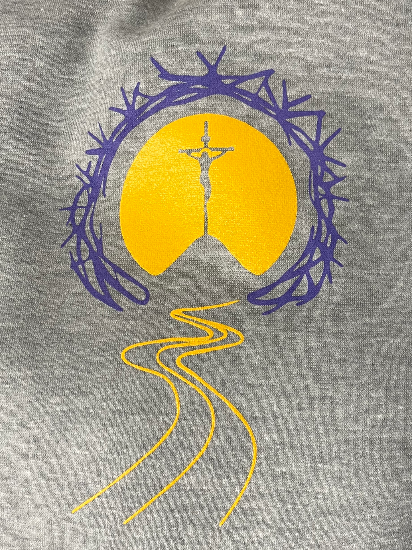 Unisex Lenten Reflection Short Sleeve T-Shirt: Fast. Pray. Give (Gray)